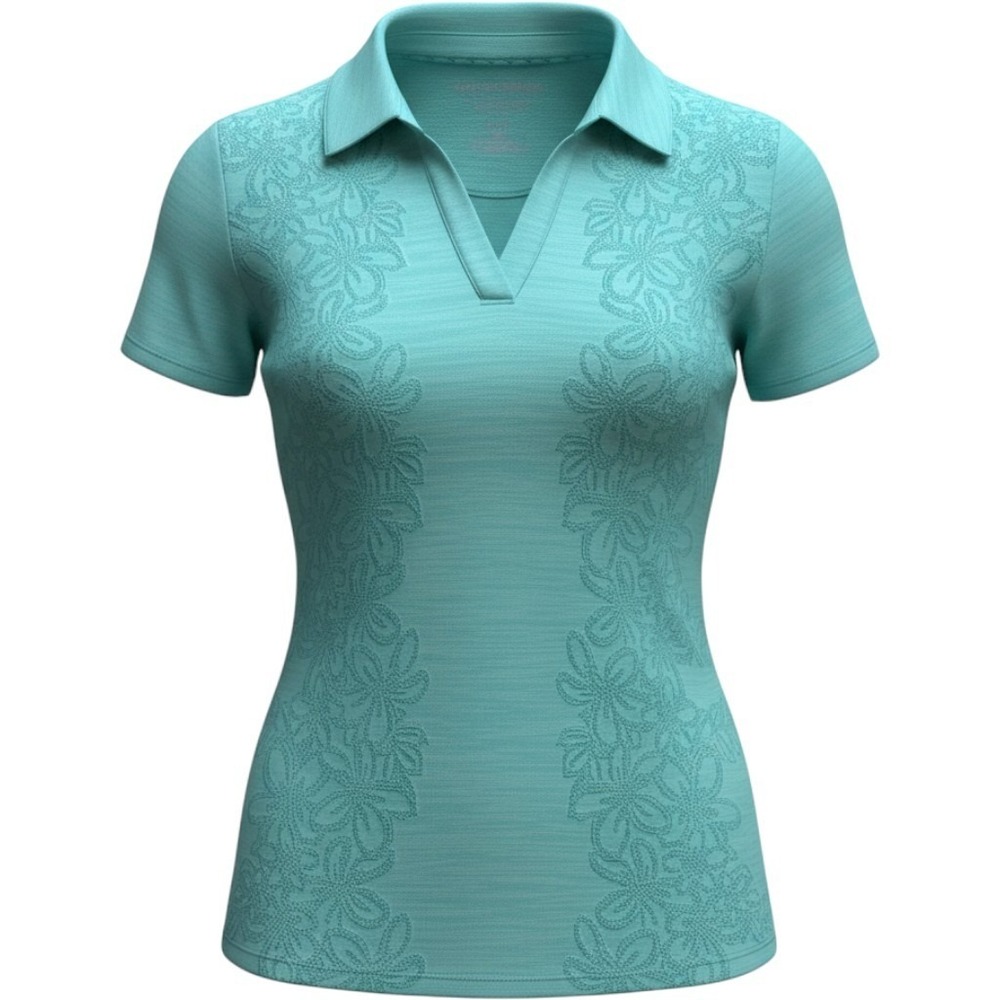 Tommy Bahama Medium Islandzone Polo Shirt Golf Hibiscus Floral Green Women's